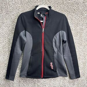 Spyder Jacket Women’s Medium Constant Black and Grey Full Zip Up Fleece